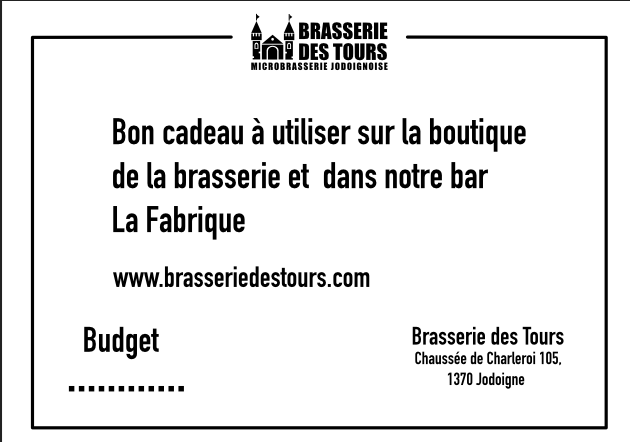 Carte cadeau Brasserie des Tours